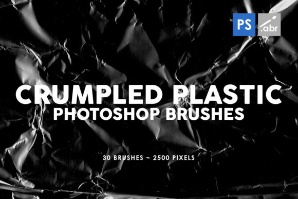 30 Crumpled Plastic PS Stamp Brushes