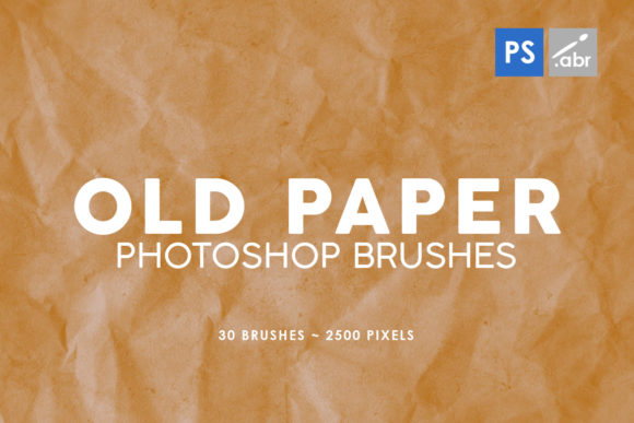 30 Old Paper Photoshop Stamp Brushes 1