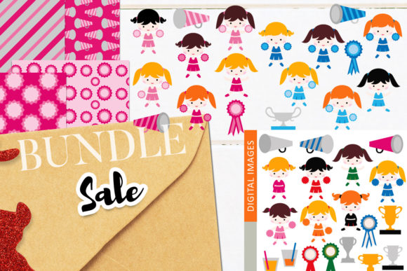 Cheerleaders Clip Art Bundle: A Versatile Resource for Creative Projects