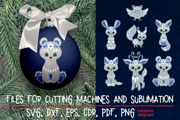 Christmas Cut Designs with Animals: Creative and Versatile for Holiday Projects