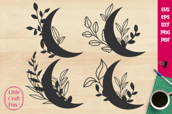 Crescent Leaves Font Design