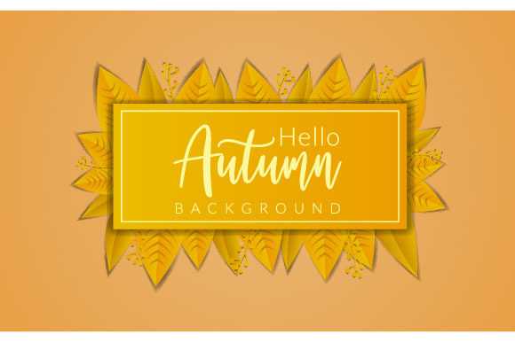 Design Hello Autumn Badge: Enhancing Autumn Back and Seasonal Aesthetics with Creative Elements