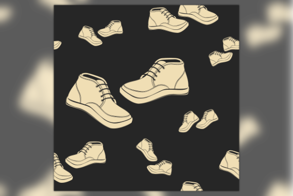 Flat Monochrome Shoes Seamless Pattern: A Versatile Design Asset for Modern Creatives