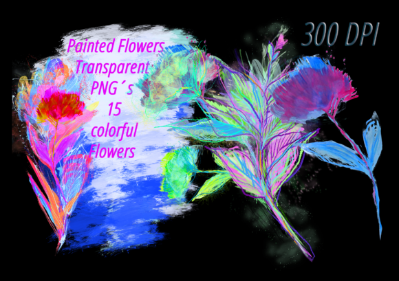 Flowers Neon Colors Paint Modern Style: A Vibrant Solution for Creative Projects