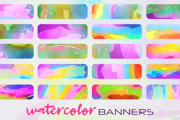 Funky Watercolor Background Banners: Elevating Your Creative Projects with Vibrant Art