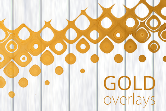 Gold Grunge Overlay Page Design Elements