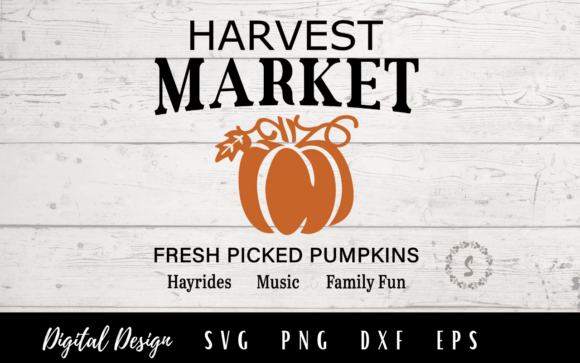 Harvest Market: A Versatile Design for Fall Decor and Crafting Projects
