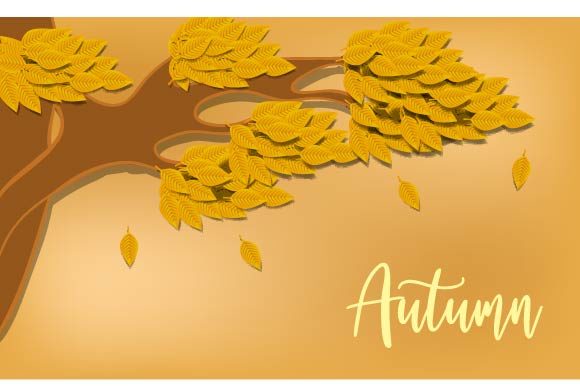 Hello Autumn Leaf Tree Background Design: A Versatile Addition to Your Creative Projects
