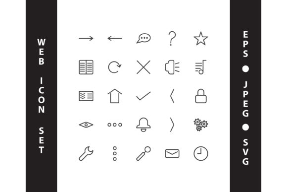 Line Style Web Icon Set 2: A Versatile Asset for Modern Design Projects