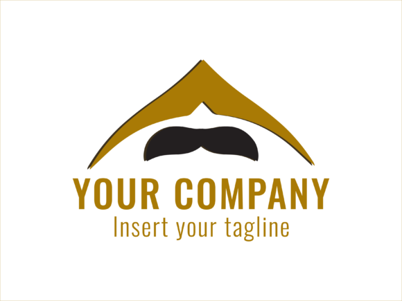 Logo Gold Black Mustache Style: A Modern Approach to Luxury Branding