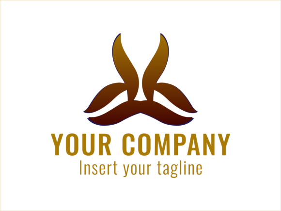 Logo Gold Motif Two Coconut Buds: A Luxurious Design Element for Modern Branding