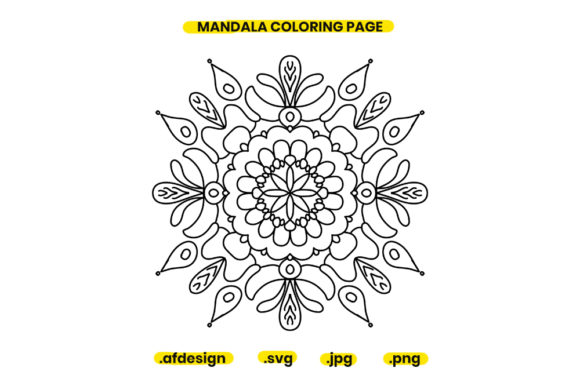 Mandala Coloring Page Design 01: A Versatile Digital Asset for Creative and Practical Use