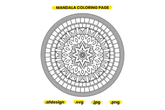 Mandala Coloring Page Design 25: A Versatile Digital Art Resource for Creative Projects