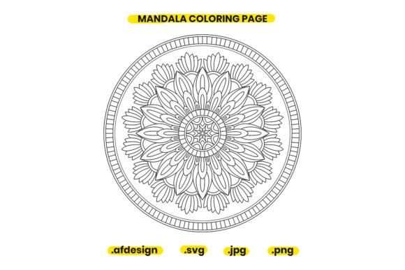 Mandala Coloring Page Design 44: A Versatile Digital Asset for Creative Projects