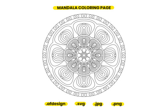 Mandala Coloring Page Design 45