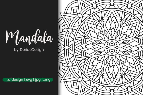 Mandala Graphic for Coloring Page: A Versatile Digital Asset for Creative Projects