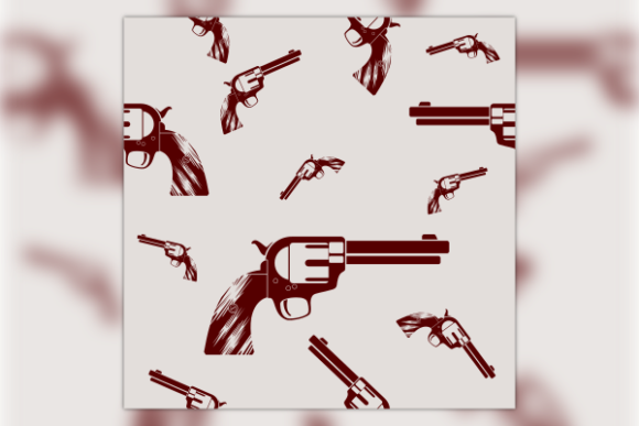 Monochrome Revolver Seamless Pattern