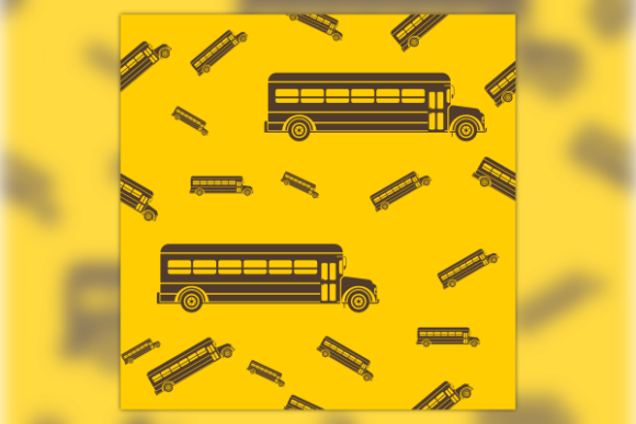 Monochrome School Bus Seamless Pattern: A Versatile Design for Creative Projects