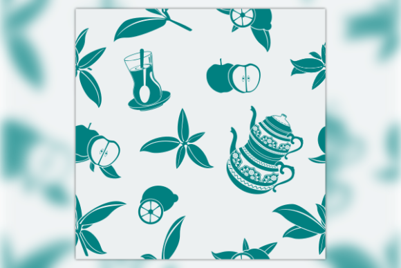 Monochrome Turkish Tea Seamless Pattern: A Versatile Design Element for Modern Creatives