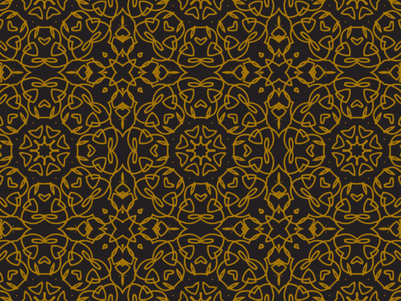 Pattern Gold Large Flower Curved Lines: A Modern Decorative Element