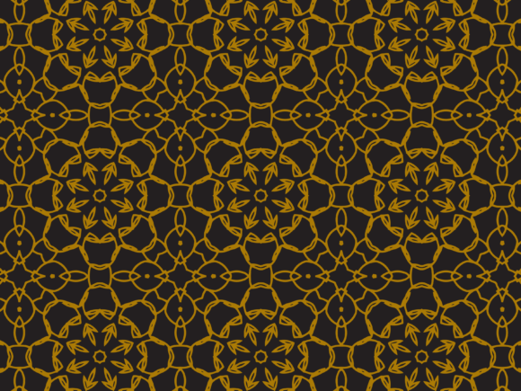 Pattern Gold Regular Flower Lines: A Modern Approach to Decorative Design