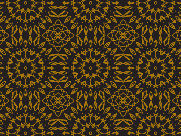 Pattern Gold Small Scattering Sunflowers Design