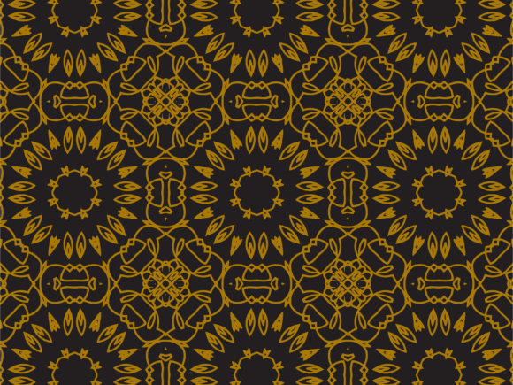 Pattern Gold Small Sunflowers Design