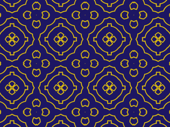 Pattern Islamic Blue Sharp for Modern Decor and Design