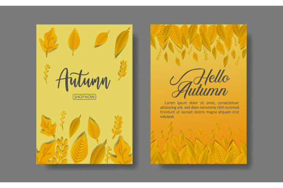 Set Poster Hello Autumn Design Background: A Versatile Tool for Seasonal Creativity