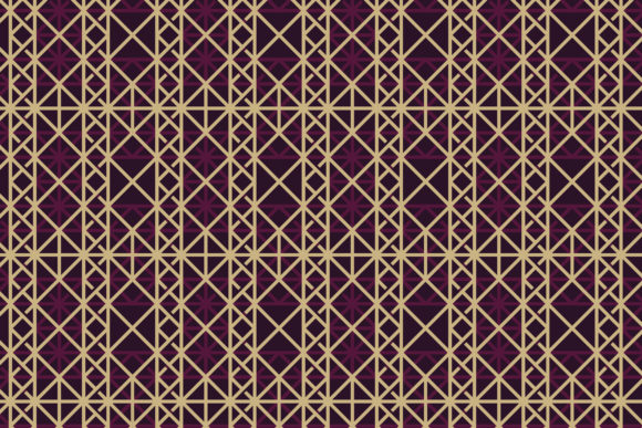 Square Pattern Gold Purple