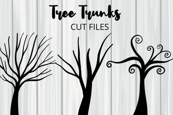 Tree Trunk Silhouette Cut Files