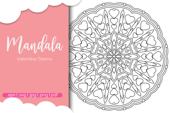 Valentine Day Coloring Page for Adults