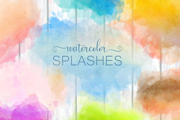 Watercolor Border Blot Ink Splashes – Creative Decorative Elements for Scrapbooking and Collage Making