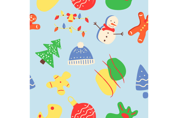 Winter Season Abstract Seamless Pattern: A Versatile Design Element for Creative and Commercial Use