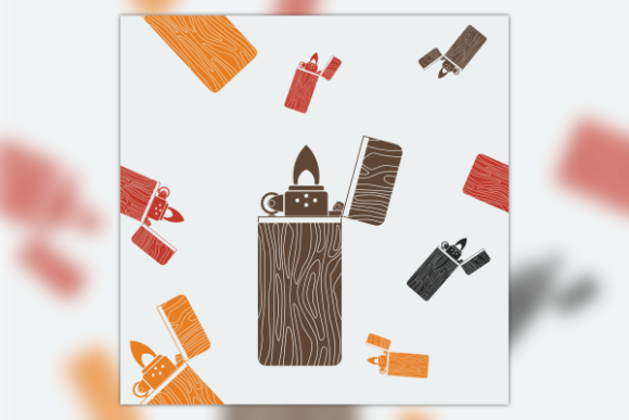 Wooden Lighter Seamless Pattern and Editable SVG Vector: A Versatile Design Resource